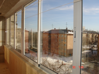 Остекление п-образного балкона, алюминиевого профиля, размер 2,40 Provedal - tehreg96.ru - Екатеринбург